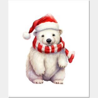 Christmas Polar Bear Posters and Art